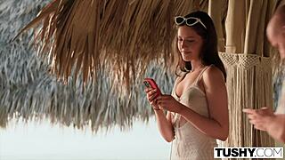 Tushy Yoga Babe Brunette Deepthroats Then Takes Anal Cowgirl Spooning Facial