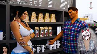 anna's big tits milf skirt stockings upskirt tease ep 2