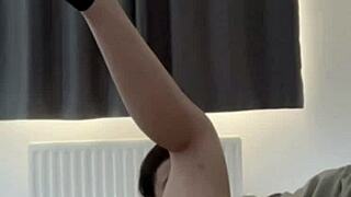 stepdaughter squirts on cam while stepdad's nearby