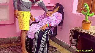 Indian bitch takes painful fuck in office backroom