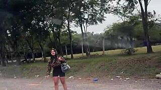 beautiful latina's big ass rides stranger's cock in car