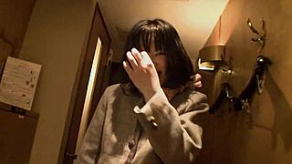 Fucking Asian Milf's Shaved Pussy Doggystyle in Fishnets Heels