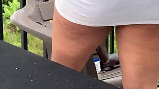 wet public lesbian pounding with curvy brunette friend's big ass