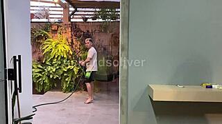 Fernanda Chocolate Anal Fucked by Young Gardener Oliver Begs Cum Swallow in Mouth