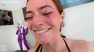 Spread mouth for throatfuck piss recycle ass to mouth rough