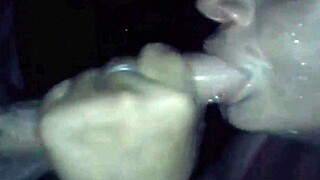 milf sucks cock dry swallows cum keeps gulping milky load nonstop