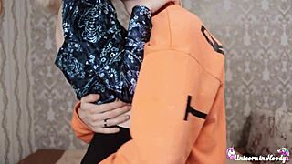 Babe's Perfect Boobs Deepthroat Big Dick Cum on Tits Closeup