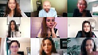 zoom class creampie fills my tight milf mommy pussy closeup