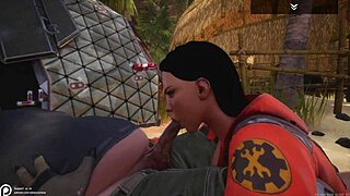 Big ass curvy milf Alissa squirts on fat boss's small cock outdoors