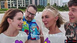 Double Vaginal Chloe Temple Creampies Threesome Khloe Kapri Juicy Pussy Ride