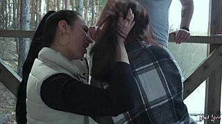 Public Vacation Threesome Blowjob Cum Swallow Neighbors.