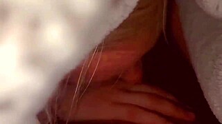 Petite Blonde Wife Flashes Tits Then Sucks Cock at Outdoor Party