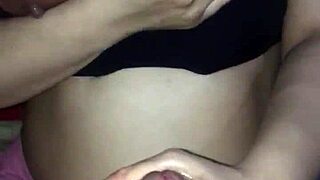 Wife's Massive Big Tits Bounce During Intense Handjob Session