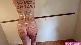 BDSM BOUND SLUT GAPS ASS FOR CUM AND HUMILIATION TRASH