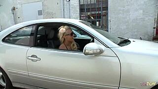 Big tits lesbians dive into anal toy fucking