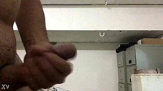 naughty punheta jerks monster cock to huge cumshot