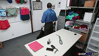 Perverted Cop Uses Sexy Teen as Office Sex Toy with Huge Cock