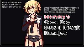 i give my good boy a rough femdom handjob tease