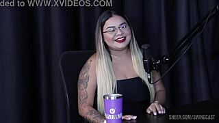 Suellen Barrar Swing Cast Compilation with Tifany Rocha Sheer Red Lingerie Orgasms Part 1