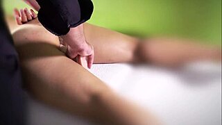 Behind Scenes Oiled Pussy Rubbed Before Gangbang Cum