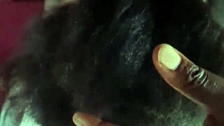 Petite ebony girlfriend strokes boyfriend's massive black cock