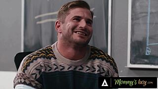 Mommys Boy Caught Fapping! Sexy Lesbian Teacher Colleagues Offer Lingerie Threesome Doggystyle Cumshot