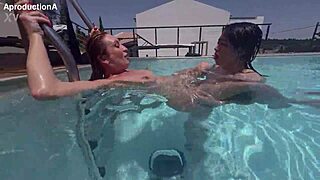 underwater anal toyboy pounds her gaping ass