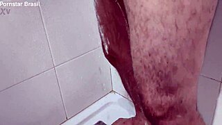 brazilian pornstar's huge cock explodes in solo handjob