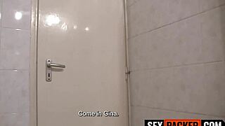 Amateur Petite Teen Sloppy Deepthroats Monster Cock POV Hotel Bathroom