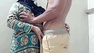 housewife bends over for sister-in-law's quiet doggystyle fuck