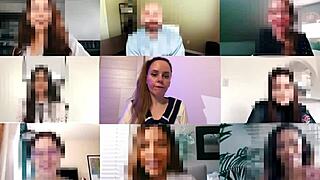 zoom class creampie fills my tight milf mommy pussy closeup