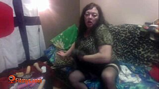 two naughty fat amateurs caught masturbating on hidden cams