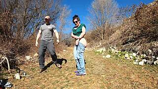 i love flashing my huge curvy ass as a humiliated mature housewife outdoors