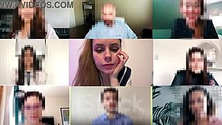 zoom class creampie fills my tight milf mommy pussy closeup