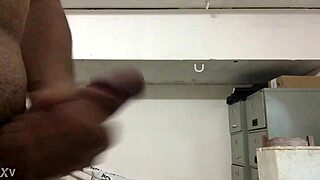 naughty punheta jerks monster cock to huge cumshot