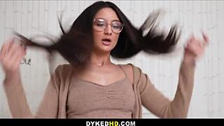 Dykedhd Eliza Ibarra Blair Hudson Lesbian Teens Share Orgasms