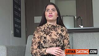 Sexy Latina Teen Bent Over for Rough Doggystyle at Homemade Casting