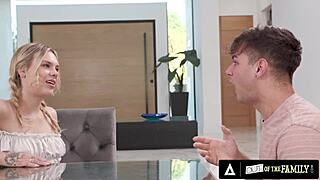 Naughty Petite 18yo Tattoo Kai Jaxon Rides Stepsis Cousin Cowgirl with Deepthroat Pussy Fuck