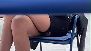 wanna flash and fuck this tall brunette teen outdoors in public pov?