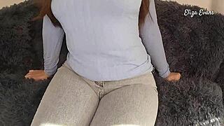 Eliza Evans Jeans Down Horny Latina Pre-Exam Bent Over Ride