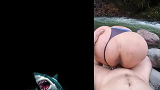 stepmom venezuelan fucks raw by river in public outdoor spot