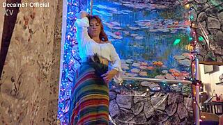 hotwife steffi sways huge pussy in july dance