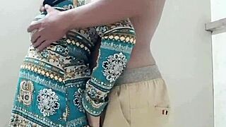 housewife bends over for sister-in-law's quiet doggystyle fuck