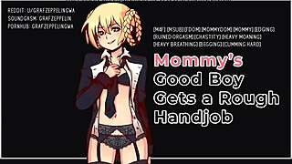 i give my good boy a rough femdom handjob tease