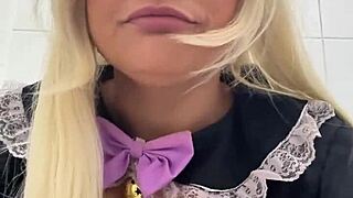 gassy bbw blasts farts in public cosplay toilet!