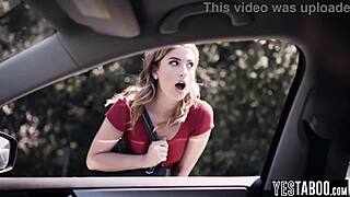 Stranded Blonde Milf Fucks Hitchhiker Big Cock Outdoor POV