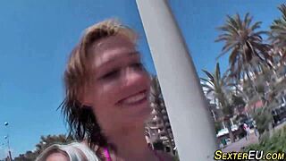 german teen outdoor pov cock suck handjob facial