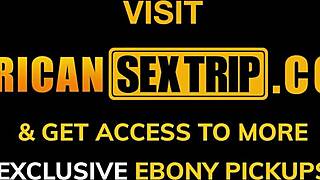 perfect ebony ass railed doggystyle by massive white cock