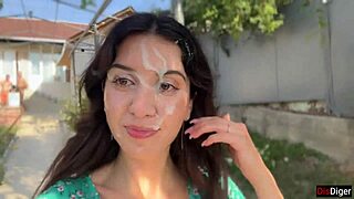 triple facial cumwalk for country whore!! public blowbang outdoors 😈💦