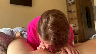 my skinny teen girlfriend's deepthroat blowjob makes me explode